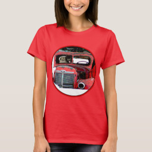 T-shirt Keeshond Noël Vieux Camion Peinture Chien Art