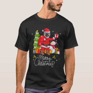 T-shirt Keeshones Père Noël Pajama Family Group Matc
