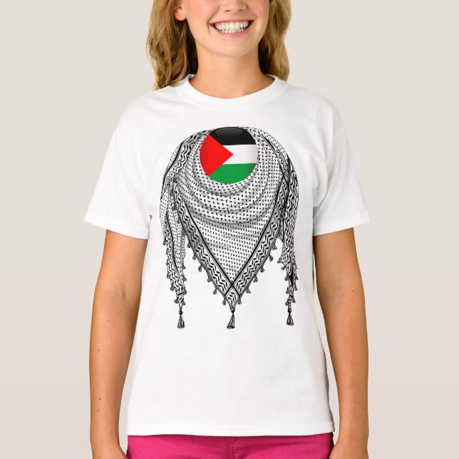 T-shirt Keffiyeh Écharpe palestinienne tissu traditionnel (Devant)