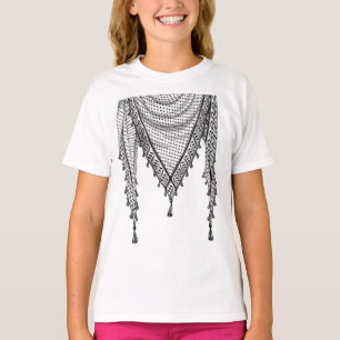 T-shirt Keffiyeh Écharpe palestinienne tissu traditionnel