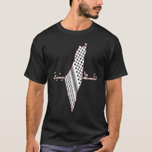 T-shirt Keffiyeh Palestine Carte Femmes Scarf Shemagh Pale