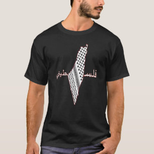 T-shirt Keffiyeh Palestine Carte Hommes Scarf Shemagh Pale