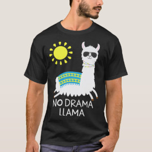 T-shirt Kein Drama Lama Alpaca Happy Freedom Llama Lunette