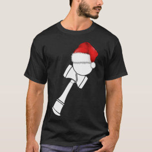 T-shirt Kendama de Noël avec le chapeau de Noël blanc