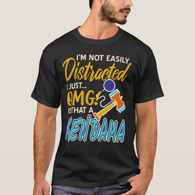 T-shirt Kendama — pas facilement distrait (Devant)
