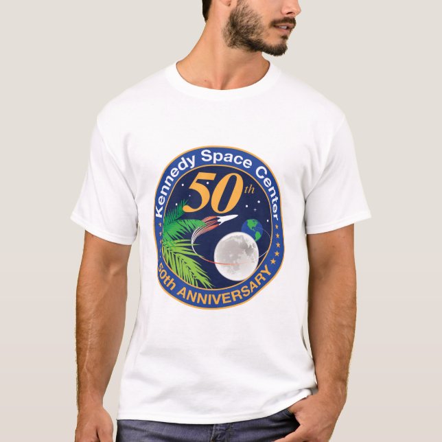 T-shirt Kennedy Space Center (50e anniversaire) (Devant)
