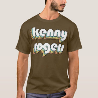 T-shirt Kenny Rogers Retro Typographie arc-en-ciel style d
