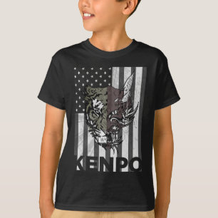 T-shirt Kenpo Karate Arts martiaux Drapeau américain Homme