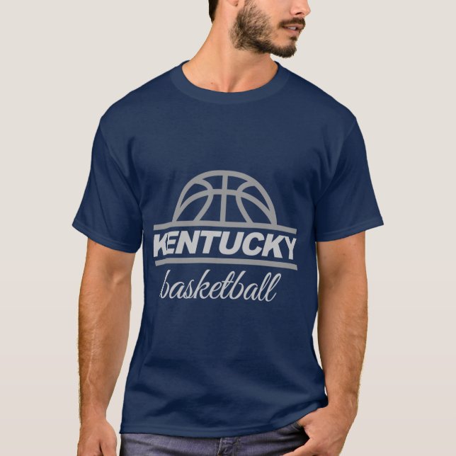 T-shirt Kentucky Basketball Grey on Black (Devant)
