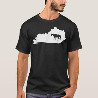 T-shirt Kentucky Horse Map Gift for Women Men and Kids