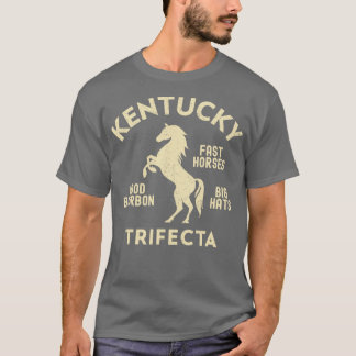T-shirt Kentucky Trifecta Chevaux Rapides Gros Casquettes 