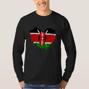 T-shirt Kenya Drapeau I Love Kenya Il Est Dans Mon Adn Pou