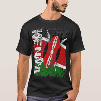 T-shirt KENYA Flag Vintage Distressed KENYA Premium 