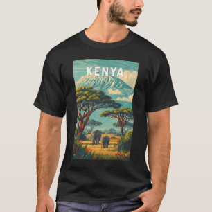 T-shirt Kenya Illustration Voyage Art Vintage