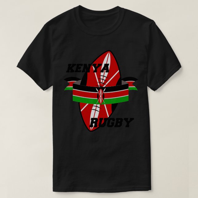 T-shirt Kenya Joueur de rugby entraîneur Jersey Sports pas (Design devant)