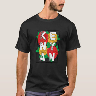 T-shirt Kenyan Heritage Flower Traditional Cultural  