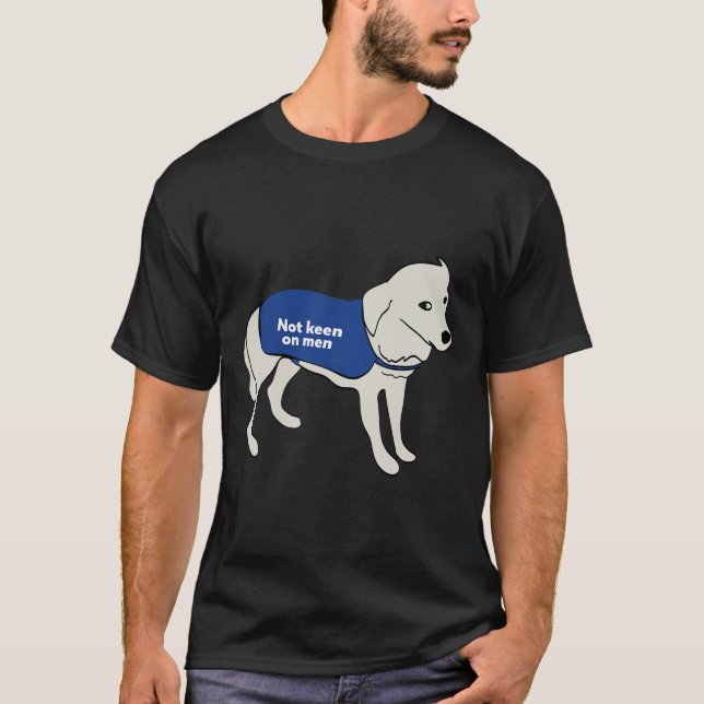 T-shirt Keon Homme Chien Portant Une Veste De Gilet D'Aver (Devant)