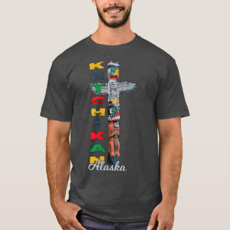 T-shirt Ketchikan Alaska Totem Poteau Amérindiens Souvenir