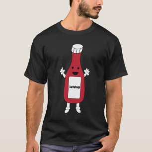 T-shirt Ketchup Bouteille Rouge Tomate Catsup