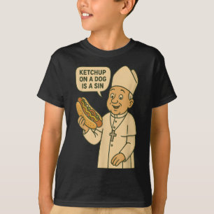 T-shirt Ketchup Sur Un Chien Est Un Chien Chaud De Chicago