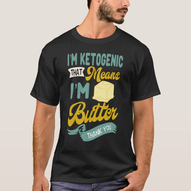T-shirt Keto Diet Beurre Ketogénique Diététiste à faible t (Devant)