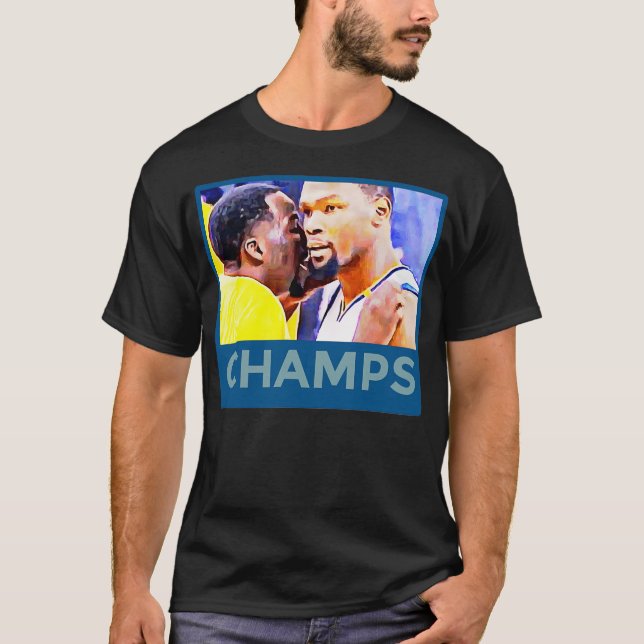 T-shirt Kevin Durant Draymond Green Warriors Champs (Devant)
