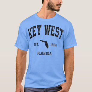 T-shirt Key West Florida FL Sports Vintages sportifs noirs