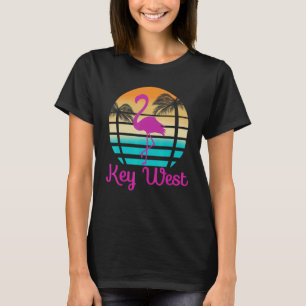 T-shirt Key West Florida Flamant rose Plage tropicale
