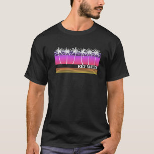 T-shirt Key West Florida Retro Style Vintage Beach Sunset