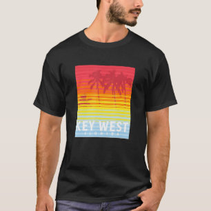 T-shirt Key West Florida Retro Sunset Palm Trees