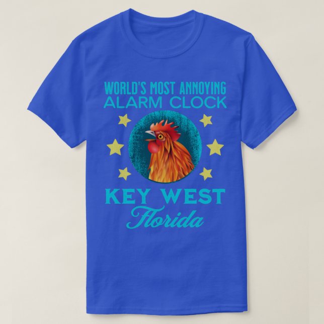 T-shirt Key West Florida Réveil Horloge Poulet Rooster Sou (Design devant)