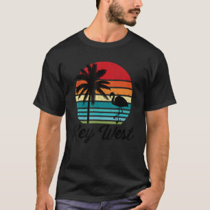 T-shirt Key West Florida Vacances Plage Flamant rose Famil
