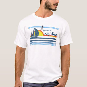 T-shirt Key West - Plage Retro Les années 70 80S Island Ba