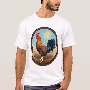 T-shirt Key West - Rooster tzigane Vintage ovale