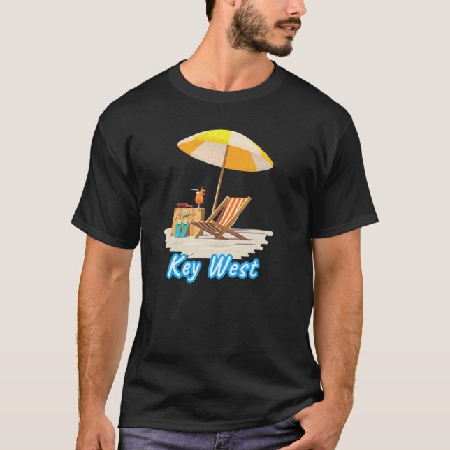T-shirt Key West Tropical Beach Se Déplacer Floride Vacanc (Devant)