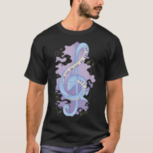 T-shirt Keyboard Music Dragon Lovers Hommes Femmes Graphic