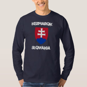 T-shirt Kezmarok, Slovaquie avec le manteau des bras