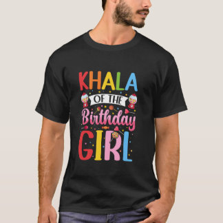T-shirt Khala De L'Anniversaire Fille Tante Fête De Bonbon