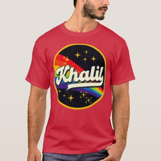 T-shirt Khalil Arc En Ciel Dans L'Espace Style Vintage