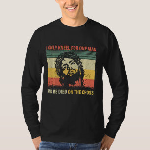 T-shirt Ki Vintage Je Ne M'Agenouille Que Pour Un Homme Qu