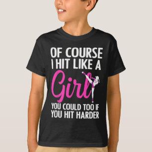 T-shirt Kickboxing Cool Pour Femmes Filles Taekwondo Karat