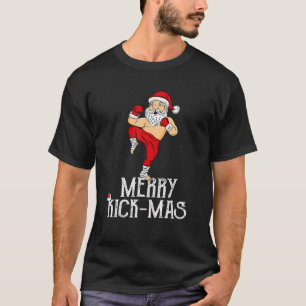 T-shirt Kickboxing de Noël Père Noël Merry Kick-Mas Me
