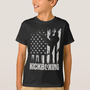 T-shirt Kickboxing - Drapeau américain Kickboxer Combyt Se