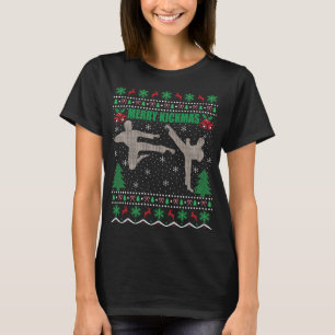 T-shirt Kickboxing Lover Xmas Cadeau laid Merry Kickmas Ch