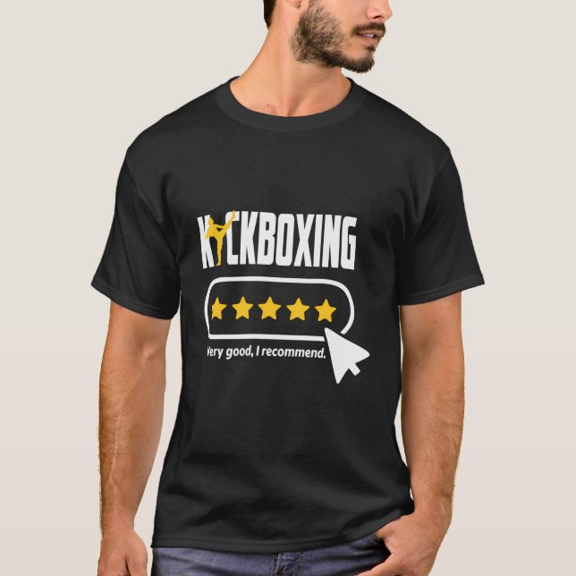 T-shirt Kickboxing Lovers Five Stars Review Recommandé (Devant)