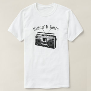 T-shirt Kickin' It Retro Radio Grunge Amusant Musique de n