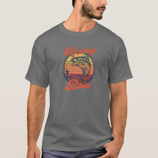 T-shirt Kicking Bass - Funky Retro Basse Vintage Pêche