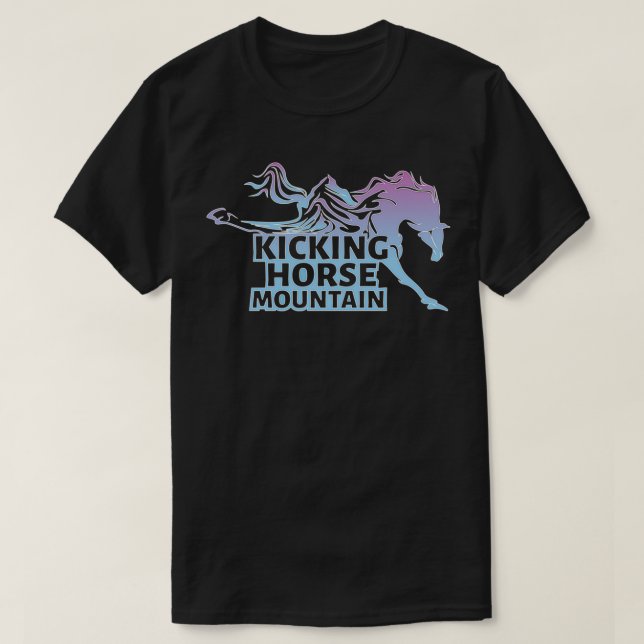 T-shirt Kicking Horse Ski Resort and Mountain (Design devant)