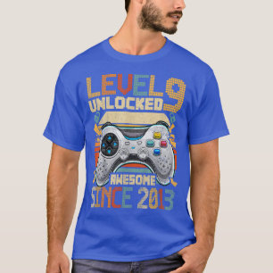 T-shirt Kid 9th Birthday Gamer Gift Boys Teen 9 Year Old V