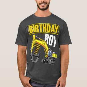 T-shirt Kid Birthday Boy 7th Vehicle 7 Years Old Construct